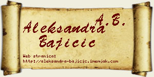 Aleksandra Bajičić vizit kartica